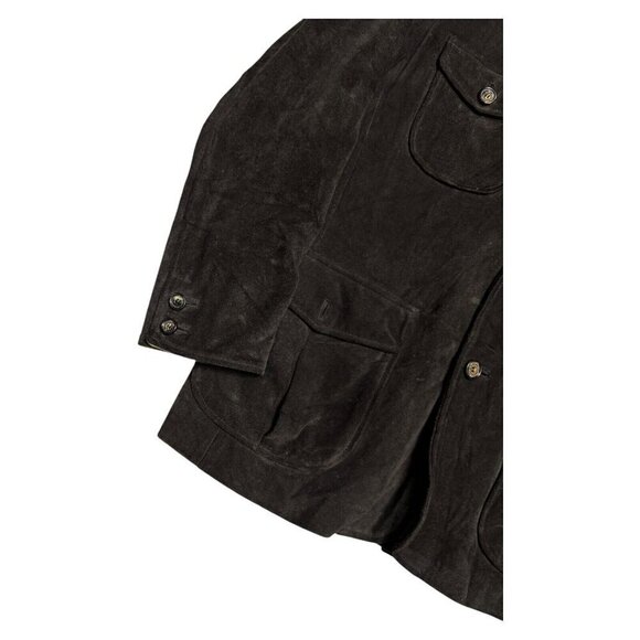 JOSEPH ABBOUD 100% Genuine LEATHER Luxury Designer Business Casual Coat Medium - Picture 4 of 6